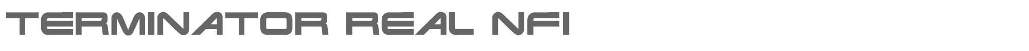 Sample characters Terminator Real NFI Font